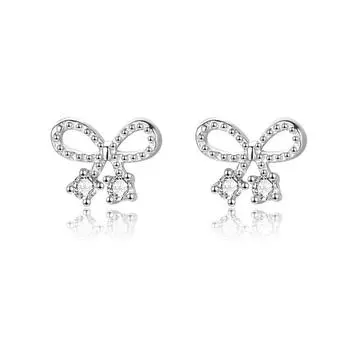 Cute Small and Fresh Bow Earrings Simple Student Earrings