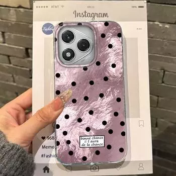 Cute Small Polka Dot Girls Women Phone Case For Honor 400 Pro X9c Magic7 Magic6 200 Lite Smart X9a X8a X8b X8c X7c Fundas Cover Honor X7b 4G белый