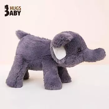 Cute Soft Elephant Plush Toy Children S Gift Living Room Gray Baby Elephant Rag Doll Throw Pillow Doll 35cm