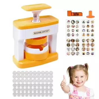 Cute Stickers Button Maker Machine Punch Press DIY Pin Maker Badge Maker Machine Children Toy