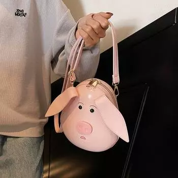 Cute Style Cartoon Small Bag Women s 2025 New Arrival Fashion Stylish Handbag Mobile Phone Bag Summer Easiest for Match Messenger Bag Pink