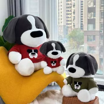 Милый свитшот, Тканевая собака, Плюшевая игрушка хаски, Сидящая кукла щенка, Подушка, Супермаркет, Тряпичная кукла 40cm