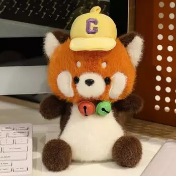 Cute Table With Panda Doll Plush Doll Red Panda Ornament Cute Penguin Rag Doll Birthday Gift Girl 18cm [Cute Table Companion Doll]