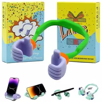 Cute Thumb Mobile Phone Tablet Display Stand Rotatable Thumb Portable Mobile Phone Stand Creative Stand(1pc) One Size белый