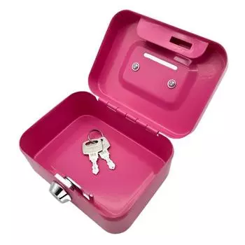 Cute Toys Metal Key Lock Cash Box Small with Lockable Cover Cash Storage Box 4.53 x 3.35 with Handle Money Organizer Kids зелёный