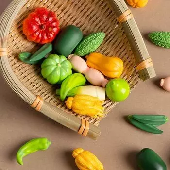 Cute Vegetables Figurines Miniatures Handicrafts Fake Vegetables Window Display Style 1