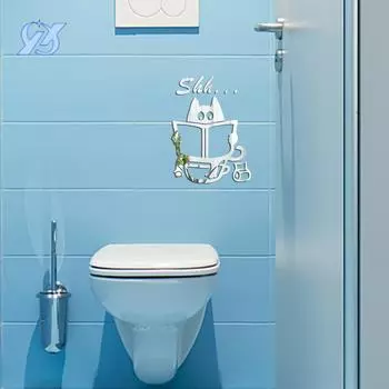 Cute wall stickers toilet stickers acrylic three-dimensional stickers personalized creative bathroom toilet stickers decoration