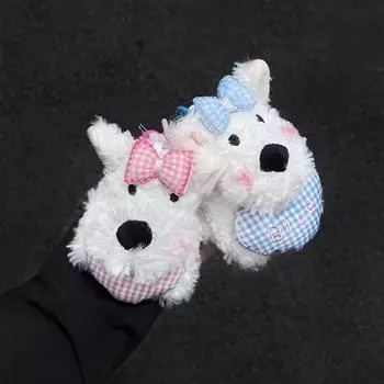 Cute West Highland Keyring Animal Puppy Doll Bag Pendant Car Keys Accessories синий