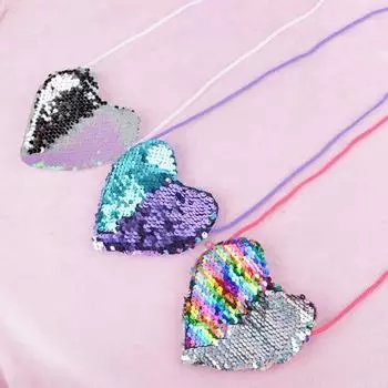 Симпатичные женщины и девушки Русалка с блестками Кошелек для монет Мини-сумка-мессенджер Сумки зелёный