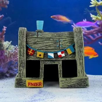 CuteAquarium Смола Замок Украшения для Аквариума Украшения для Аквариума Скрытая Пещера Аксессуары Для Аквариума Украшения