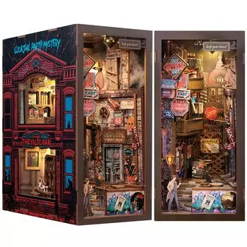 CuteBee DIY Booknook Kit Dollhouse Kit Miniature House Kit BookNook Подходит для начинающих, подростков, взрослых, подарков на день рождения, коллекция украшений