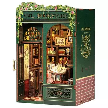 CuteBee DIY Booknook Kit Dollhouse Kit Miniature House Kit BookNook Применимо для украшения дня рождения Коллекция Художественное оформление со светодиодной подсветкой для начинающих,
