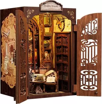 CuteBee DIY Booknook Kit Dollhouse Kit Miniature House Kit BookNook Подходит для начинающих, подростков, взрослых, подарков на день рождения, коллекция украшений