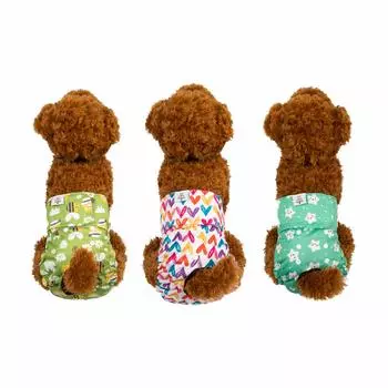 CuteBone Dog Manners Подгузник для Miss Heart Wetting Set of для маленьких и средних собак Пояс, Собаки, Регулируемый, Период, Пчела, Звезда, Узор,