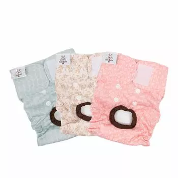 CuteBone Подгузник для собак Ткань Miss Menstrual Трусики для собак женского пола Удобный для выхода на улицу и прогулок Набор из 3 шт. для маленьких и средних собак D16XS-JP