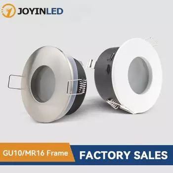 Cutout 70mm IP65 Waterproof Recessed GU10/MR16 Led Spot Light Fixtures Downlight Frame Round Square GU10 Spotlight Bulb Housing