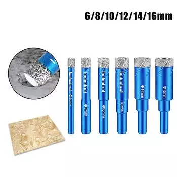 Cutter Dry Drilling Bit Round Shank Tile Hole Opener Durable Ceramic 6mm