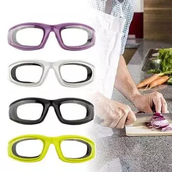 Cutting Onions Cut Onion Glasses Anti-glare without glasses of strength Safety Goggles Spray Proof Kitchen Gadget Eye Glasses чёрный