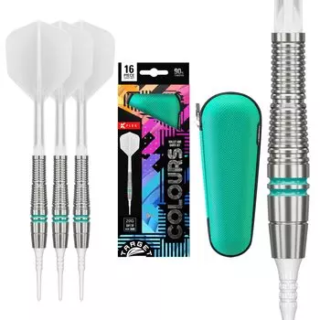 ЦВЕТА ЦВЕТА GEN4 TEAL 20G 2BA SOFT TIP Мягкий кончик Teal 90% (Цвета Дартс) чирковый