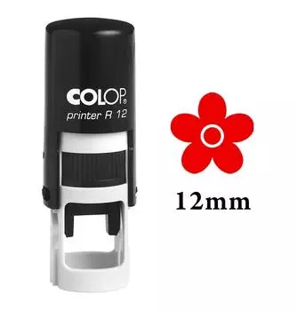 ЦВЕТОЧНЫЙ самокрасящий мини-резиновый штамп Colop круглые декоративные штампы для учителей Impression Area: 12 mm красный