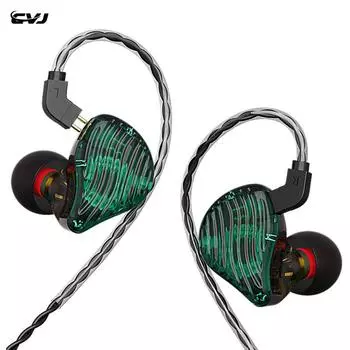 CVJ-CSE Четырехсекционные внутриканальные проводные наушники HiFi Bass с шумоподавлением и универсальным управлением