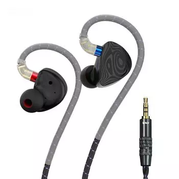 CVJ Nightelf (No Character Printed Version) Wired IEM Earphones with 6mm+10mm Dual Dynamic Drivers, 8mm Dynamic Driver, Silver-Plated Cable, DLC