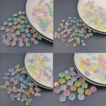 Цвет AB Прозрачный смешанный цвет 4 варианта Свободные бусины для DIY Фурнитура Материал ручной работы Бисероплетение Ручная работа Изготовление ювелирных изделий Ювелирные аксессуары Shell 20Pcs 13*11mm