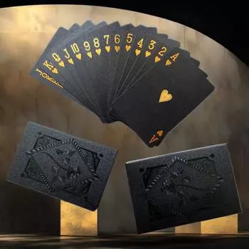 Цвет: черное золото, игральная карта, карточная группа, водонепроницаемый покерный костюм, волшебная посылка Dmagic, подарочная коллекция для настольной игры