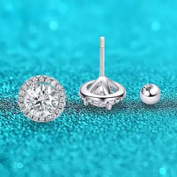 Цвет D 0,5-1 карат, черные серьги-гвоздики с муассанитом для женщин, классические свадебные украшения, стерлинговое серебро 925 пробы, винт, серьги-гвоздики, подарок на день рождения 0.5ct and 0.5ct