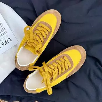 Цвет допамина~ 2025 весна и лето новые балетные тренировочные туфли женские нишевые универсальные повседневные спортивные туфли Forrest Gump женские 35