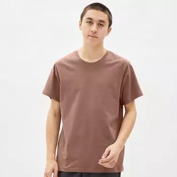 Футболка Gu By Uniqlo из хлопка, цветной круглый вырез, короткий рукав 72 PURPLE/XS