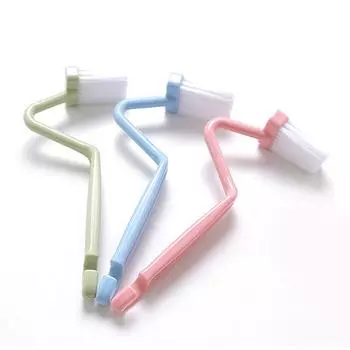 Цвет изгибающийся туалетный уголок щетка для чистки изгибающаяся ручка скруббер ванная комната 1pcs