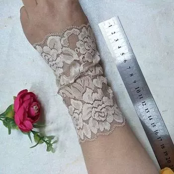 Цвет кожи Налокотник Женский Тонкий Напульсник Защита от шрамов Рукав Skin color XXL wrist circle 19, 20cm(A pair)