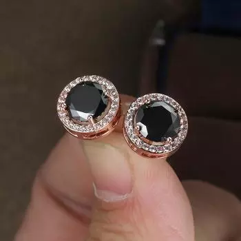 Женские серёжки с камнями серебряный