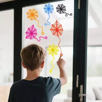 Цвет Случайный 30 штук Липкий Хэллоуин Вечеринка Подарок Украшение Красный Синий Желтый Оранжевый Черный Розово-красный One Size