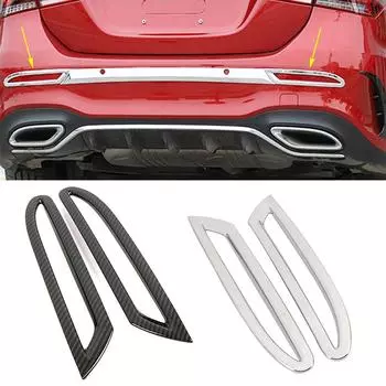 Цвет углеродного волокна для Mercedes Benz A Class W177 V177 A180 A200 A250 Автомобильный задний бампер противотуманная фара рамка декоративная накладка