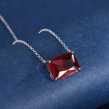 Цвет ювелирных изделий Имитация цвета Сокровище Простой кулон Ветер Темперамент Цепочка для ключицы Женский кулон Основной камень 12 * 16