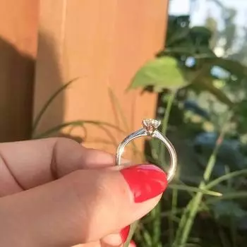 Цвет желтого золота, настоящее тибетское серебряное кольцо, круглый пасьянс, 6 мм, кольцо с кубическим цирконом, женское обручальное кольцо, предотвращающее аллергию, ювелирные изделия 10