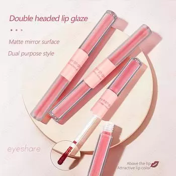 Цвета Блеск для губ Жидкая губная помада Макияж Губная глянцевая долговечная розовая жидкость телесного цвета для губ Натуральный корейский оттенок для губ Ежедневный макияж губ 01#