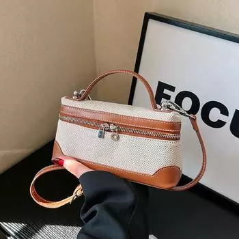 Цвета сочетания модные сумки через плечо PU холст сращивание универсальная сумка через плечо горячая распродажа сумки для женщин швейные сумки