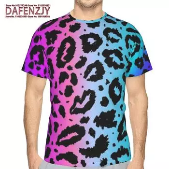 Цветная абстрактная 3D-печать мужская футболка с коротким рукавом уличная мода повседневные спортивные топы S красный