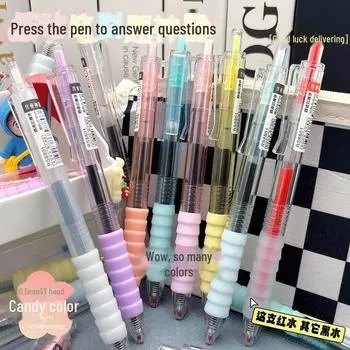 Цветная быстросохнущая ручка толщиной 0,5 мм с мягкой накладкой для студентов и экзаменов 1 pc [Specify Style]