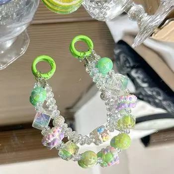 Цветная цепочка для телефона с бусинами, подвеска для iPhone, Samsung, Huawei, Xiaomi, универсальная сумка для смартфона, подвесное украшение A4