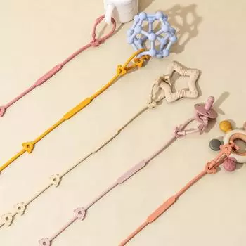 Цветная детская соска-цепочка, мультяшная игрушка-прорезыватель, силиконовая коляска и стульчик для кормления, держатель для соски, детские вещи