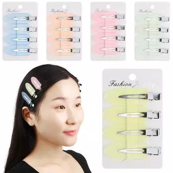 Цветная фиксированная заколка для укладки волос, заколка для челки, бесшовные заколки для завивки волос, заколка для волос без складок, заколки без изгиба