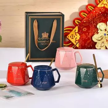 Цветная глазурь керамические кружки для кофе чашки и кружки бесплатная доставка кофейные наборы чашка для чая оригинальные чашки для завтрака рождественский подарок 350ml