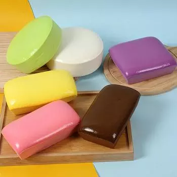 Цветная игрушка-декомпрессионный клапан с медленным отскоком, хлеб, игрушка для снятия стресса, креативный подарок as the picture