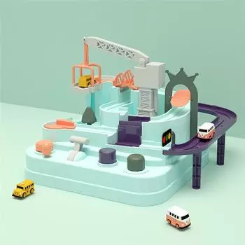 Цветная игрушка Macaron Steam Car Adventure Game Гоночная модель вагона Рождественская игрушка 1