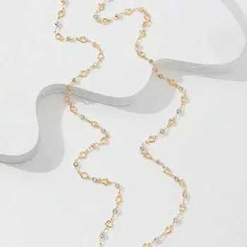 Цветная имитация длинного Y-образного ожерелья, металлическая цепочка на ключицу, праздничные украшения для тела