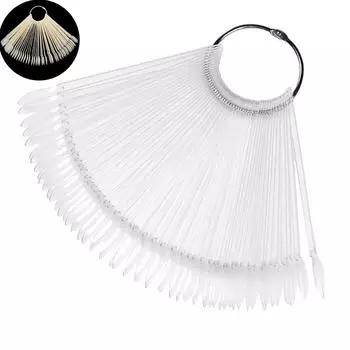 Цветная карта для ногтей Art Wheel Fan Клей Цветная карта Дисплей Цветная пластина Дисплей Цвет для практики ногтей 12.6*10*0.5mm